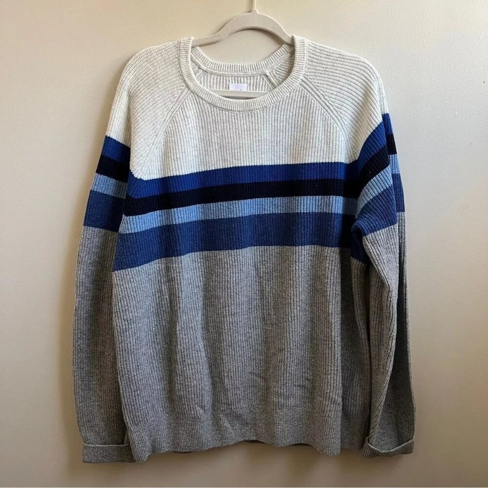 GAP striped wool blend sweater Y2K preppy Size XL